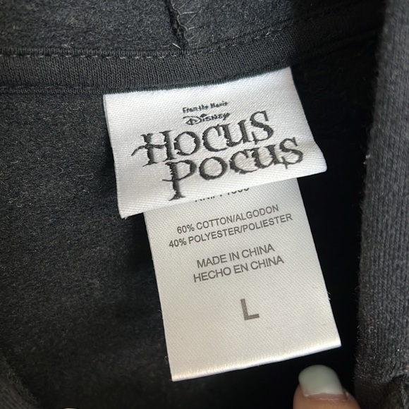 Disney Black Hocus Pocus Hoodie Sweatshirt- L - Picture 4 of 5